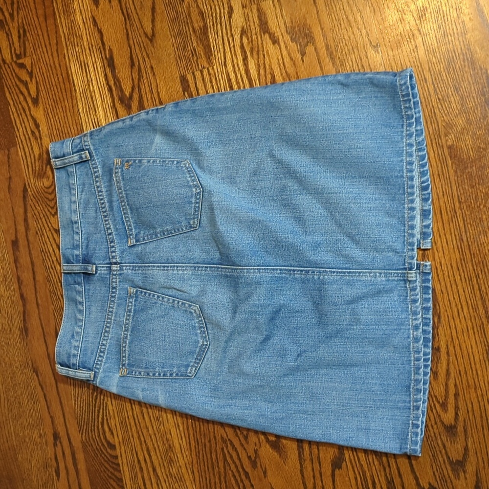 Madewell Front Slit Classic Denim Versatile Comfy Casual Skirt Sz 26 - Picture 5 of 7